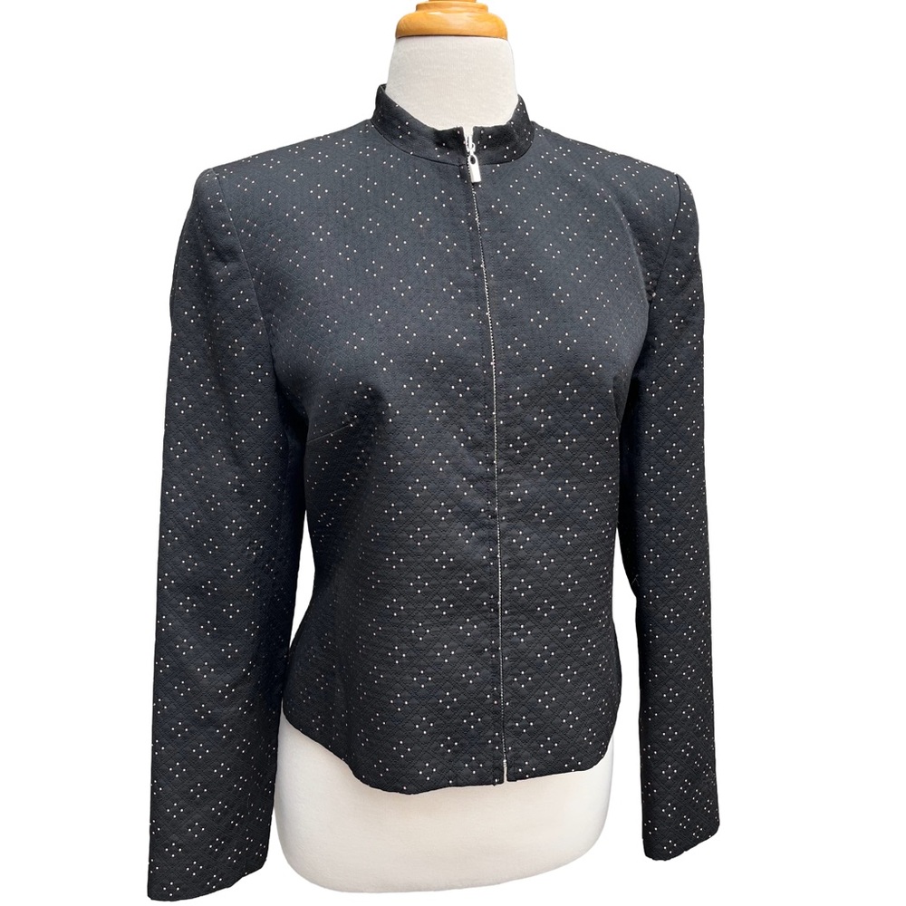 Vintage Louben Canada Black Jacquard Jacket 8